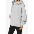 thumbnail image 3 of TheMogan Women's PLUS Drawstring Cozy Fleece Relaxed Fit Hooded Pullover Sweatshirts, 3 of 7