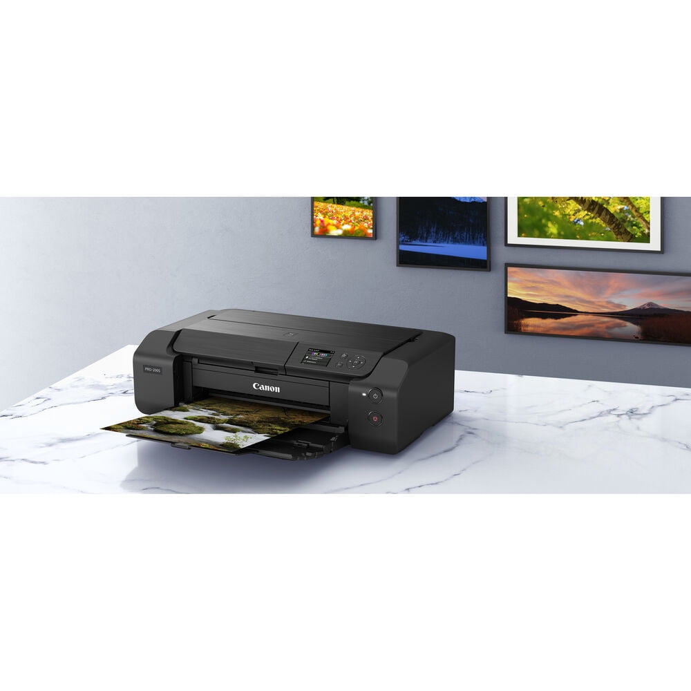 Canon PIXMA PRO-200S Wireless Photo Printer | 13-Inch Borderless Printing | 8-Color Dye Ink  for Photographers & Designers (6875C002) + More (International Model)