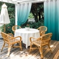 thumbnail image 4 of Outdoor Curtains for Patio Waterproof, Teal Ombre Outdoor Privacy Panels Grommet, Contemporary Gradient Abstract Art Blackout Outside Curtains for Porch/Cabana/Pergola/Gazebo 54"x95", 1 Panel, 4 of 8