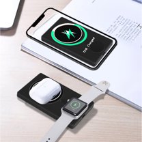 AZXY Charging Station,Charging Station for Multiple Devices,Wireless Charging Station,Watch Phone Charger Station Compatible for Apple Android,Desk Adjustable Magnetic 3 in 1 Fast Power Band