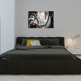 thumbnail image 3 of Startonight Canvas Wall Art Black and White Abstract Brexit, Dual View Surprise Artwork Modern Framed Ready to Hang Wall Art 100% Original Art Painting 23.62 X 35.43 inch, 3 of 9