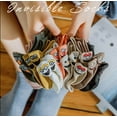 thumbnail image 5 of 10 Pack Crazy Funny Emotion Ankle Socks Kawaii Happy Face Embroidered Cute Cotton Low Cut Socks for Women, 5 of 6