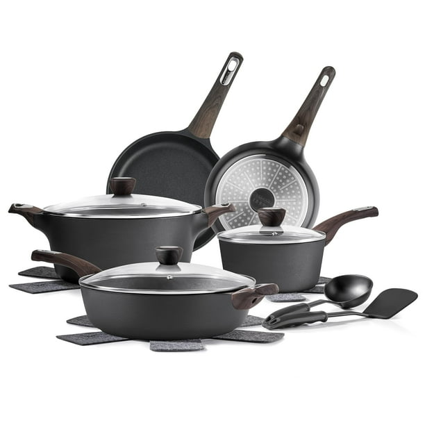 Juego de utensilios de cocina SENSARTE, antiadherentes, 14 unidades, inducción, sin PFOA y PFOS
