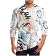 thumbnail image 2 of Amzcrzy - Sudadera Para Hombre, Estilo Casual, Con Estampado De Moda, Manga Larga Y Cuello Redondo, Color Blanco, Xl, 2 of 5