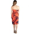 thumbnail image 3 of 24seven Comfort Apparel Orange Floral Print Strapless Maternity Mini Dress, 3 of 4