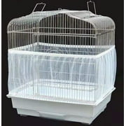 Heldig Universal Birdcage Cover Seed Catcher Mesh Parrot Cage Skirt- White (Not Include Birdcage)