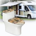 thumbnail image 6 of HELLHERO 2 Piece Elastic Edge Toilet Seat Cover with Soft for Universal, Merry Chrismas, 6 of 8