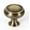 Antique English, variant on Alno A626-38 Charlies 1-1/2" Ringed Round Mushroom Solid Forged Brass Cabinet Knob -