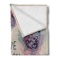 thumbnail image 2 of Love Soft Flannel Fleece Blanket, Pattern of Love Potion Little Hearts in Old Magic Bottles Feather and Leaf, Cozy Plush for Indoor and Outdoor Use, 50" x 70", Warm Taupe Multicolor, by Ambesonne, 2 of 5