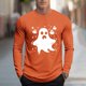 thumbnail image 1 of Amzcrzy - Sudadera Para Hombre, Estilo Casual, Con Estampado Deportivo, Manga Larga, Cuello Redondo, Color Naranja, Talla 2Xl, 1 of 5
