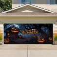 thumbnail image 2 of Halloween Party Decorations Scary Pumpkin Bat Moon Fabric Banner Background for Home Yard Wall Photo Booth, 2 of 4