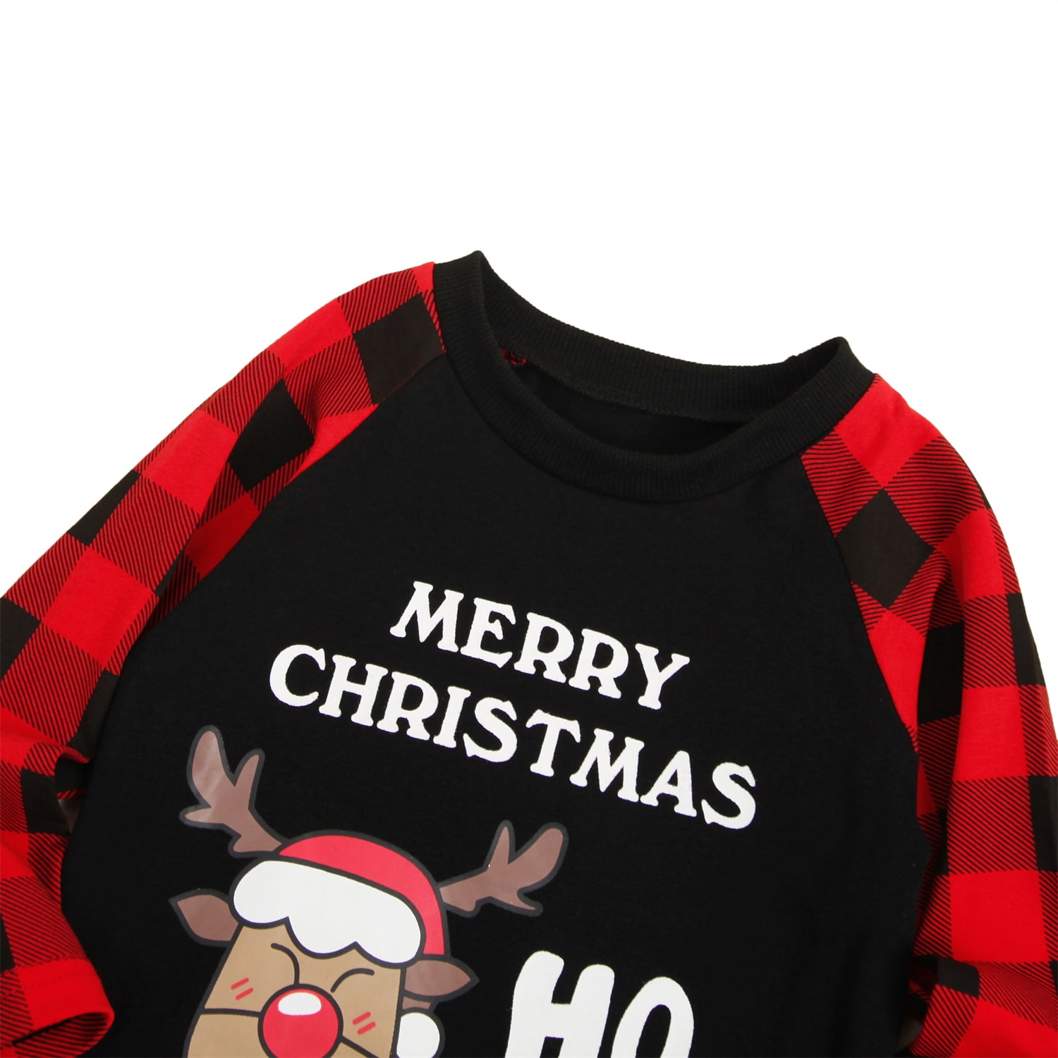 Christmas 100% Cotton Antlers and Letter Print Family Matching Long-sleeve Sweatshirts