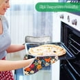 thumbnail image 2 of Yayeee Pot Holders Kitchen Heat Resistant with Pocket 7"x9.8" Cotton Oven Cooking Hot Pads, Bright Colorful Flowers Pattern, 2 of 7