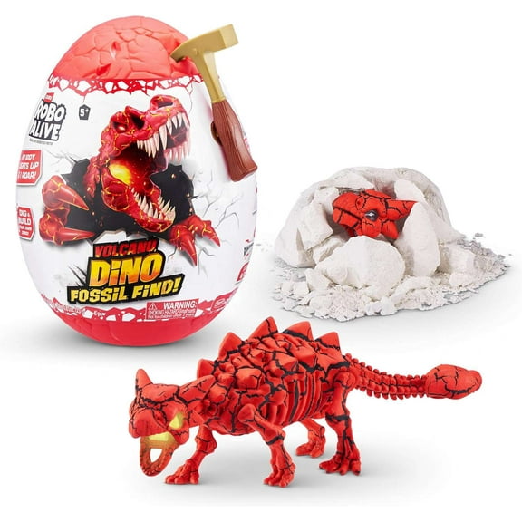Robo Alive Fossil Find! Volcano Ankylosaurus Pack