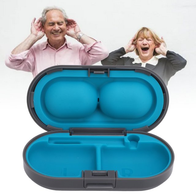 Compact Sound Aid Case, Multipurpose Drop Resistance Design Secure Storage Box for Storing Sound Aids, Impact, Waterproof, Dustproof, Easy Cleaning and Maintenance