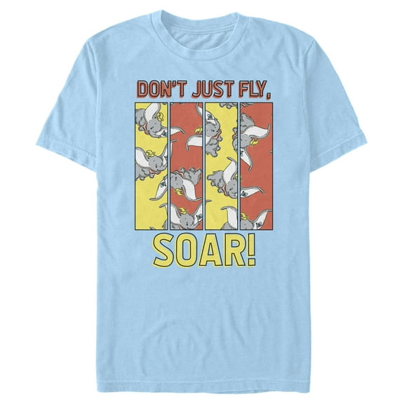 Men's Dumbo Don't Just Fly, Soar! Graphic Tee Light Blue X Large