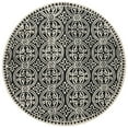 thumbnail image 1 of Safavieh Cambridge Collection CAM123E Handmade Moroccan Geometric Black and Ivory Premium Wool Round Area Rug (8' Diameter), 1 of 3