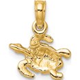 thumbnail image 4 of 10K Textured and Enameled Sea Turtle Charm Yellow Gold Material Luxe Classic Captivating Bring sparkle and sophistication to your day, 4 of 4