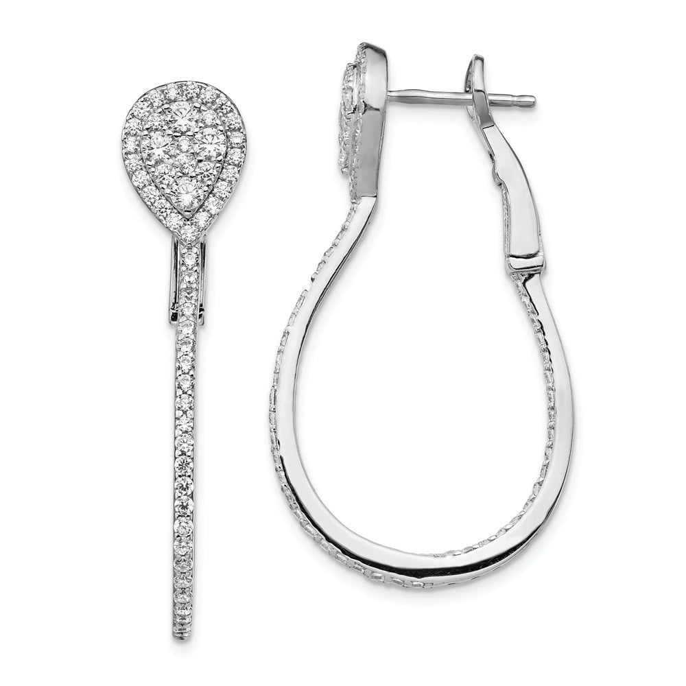 FB Jewels Solid Sterling Silver 2mm Hoop Earrings