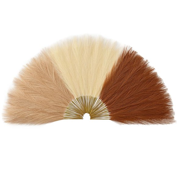Hierba artificial de pampa Serwalin, 60 unidades, 45 cm, decoración naranja
