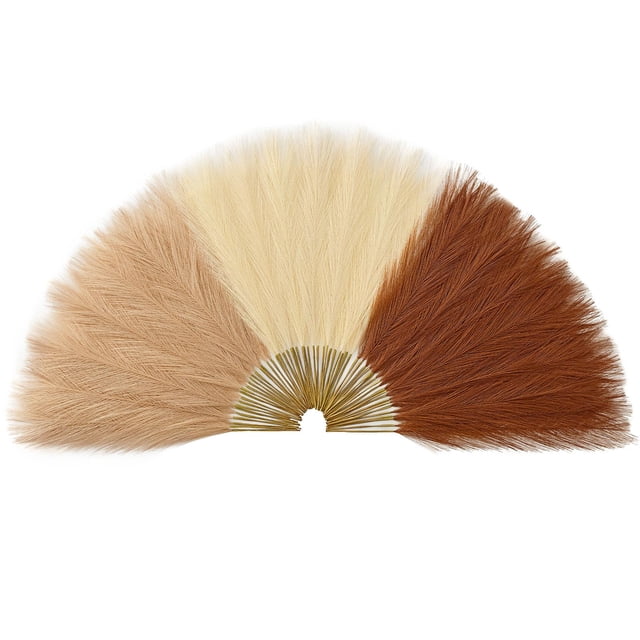 Hierba artificial de pampa Serwalin, 60 unidades, 45 cm, decoración naranja