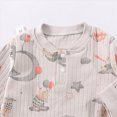thumbnail image 7 of 6-9 Months Infant Print Rompers,Cute Cartoon Long Sleeve Baby Jumpsuit,Soft Warm Fall Winter Unisex Onesie for Newborn Infant Boys Girls 3 6 9 12 18 Months,Light Gray, 7 of 7