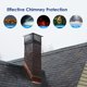 thumbnail image 3 of Yeshouse Tapa de chimenea PrecisionAuto, de acero con rejilla de malla, compatible con conductos de arcilla, base ajustable, protección contra animales y escombros, 3 of 7