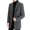Grey, variant on Men Woolen Coat Lapel Long Sleeve Single Breasted Jacket Coat with Pockets Solid Color Loose Fit Casual Outerwear Cold Weather Wear