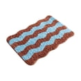 thumbnail image 2 of Wave Pattern Bath Mat, Soft Absorbent Bathroom Rug, Non Slip Shower Mat, Quick Drying Floor Mat, Modern Bath Decor, 15.7" x 23.6", Purple, Lazyguy, 2 of 7