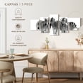 thumbnail image 4 of Elephant Stock Zebras On The Move Wall Art - Horizontal Multi Panel Canvas - 5 Pieceliving Room Wall Decor - Photography Animal Multi Panel - Black And White Decor - 36" x 15", 4 of 4