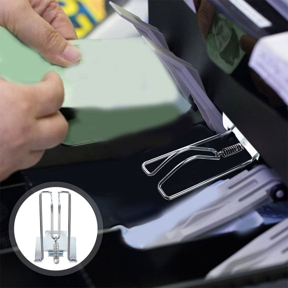 Raindrops 2Pcs Metal Cash Tray Clips for Cash Drawer in Supermarkets and Restaurants