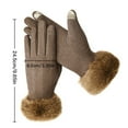 thumbnail image 2 of LSQii Women's Winter Warm Touch Screen Glove Casua Fleece Lined Stocking Stuffers Fur Cuff Fashion Outdoor Outfit Evertdaywear, 2 of 3