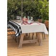 thumbnail image 2 of Outdoor Tablecloth with Umbrella Hole and Zipper, Christmas Truck Rectangle Table Cloth 60x102 Inch Waterproof Tablecloth, Vintage Xmas Red Black Buffalo Plaid Picnic Table Cover for Patio Camping, 2 of 7