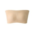 thumbnail image 6 of 1/3 Packs Women's Seamless Bandeau Crop Tube Top Bra Strapless Padded Bralette, 6 of 6