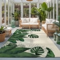 thumbnail image 2 of Large Area Rugs 6'x9', Monstera Leaves Carpet Runner Indoor Outdoor Rugs Home Decor Aesthetic, Summer Green Tropical Plants Leaf Beige Non Slip Mats Washable Accent Rug for Living Room Bedroom, 2 of 8