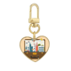 thumbnail image 1 of Hong Kong lugar famoso Llavero de metal en forma de corazón dorado, 1 of 3