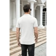 thumbnail image 6 of Iceglad Polo Shirts for Men V Neck Slim Fit Short Sleeve Performance Golf Shirt Knit Soft Tees, 6 of 8