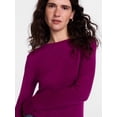 thumbnail image 5 of Scenario Women's and Women's Plus Rib Tee with Long Sleeves, Sizes XS-4X, 5 of 6
