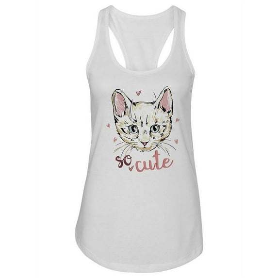 Cute Kitten Design. Tank Women -Image by Shutterstock, Female XX-Large