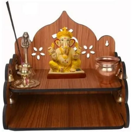 Zuper Fully Handmade Beautiful Small Wooden Home and Office Temple/Pooja Mandir LK1
