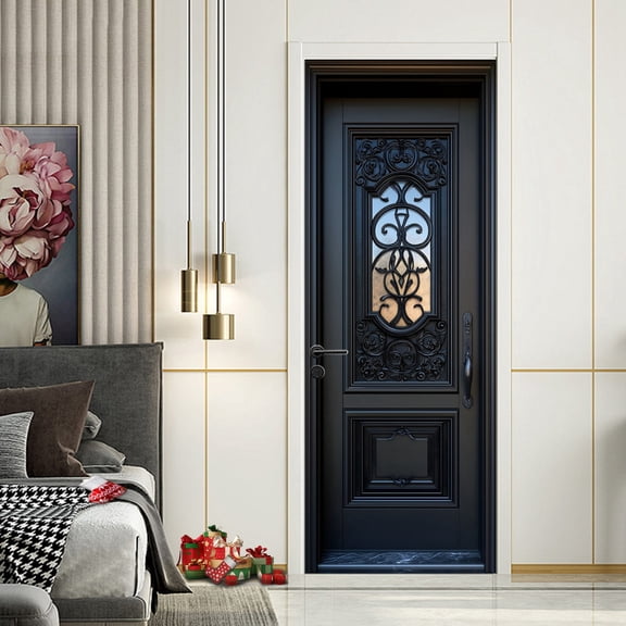 2pcs Removable Self-Adhesive Peel & Stick Door Wallpaper Decals,PVC Landscape Decorative Door Wall Sticker for Home Decoration