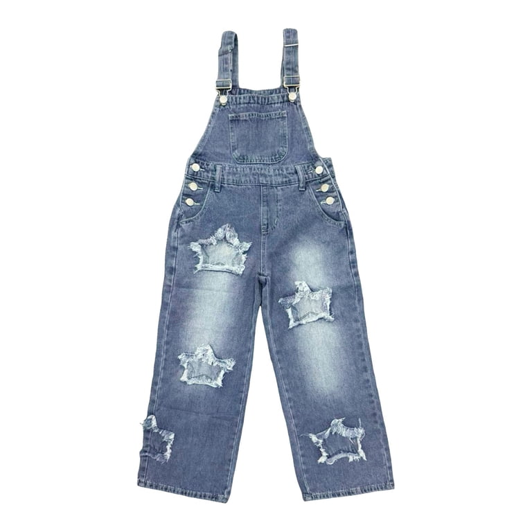 Staki Girls' Denim Overalls Girls Denim Overalls,Little Big Kids