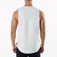 thumbnail image 5 of WAENQINLA Beach Tank Tops for Men Solid Color Basic Gym Bodybuilding Muscle Tee Summer Loose Fit Curved Hem Workout Tank Shirt, 5 of 5