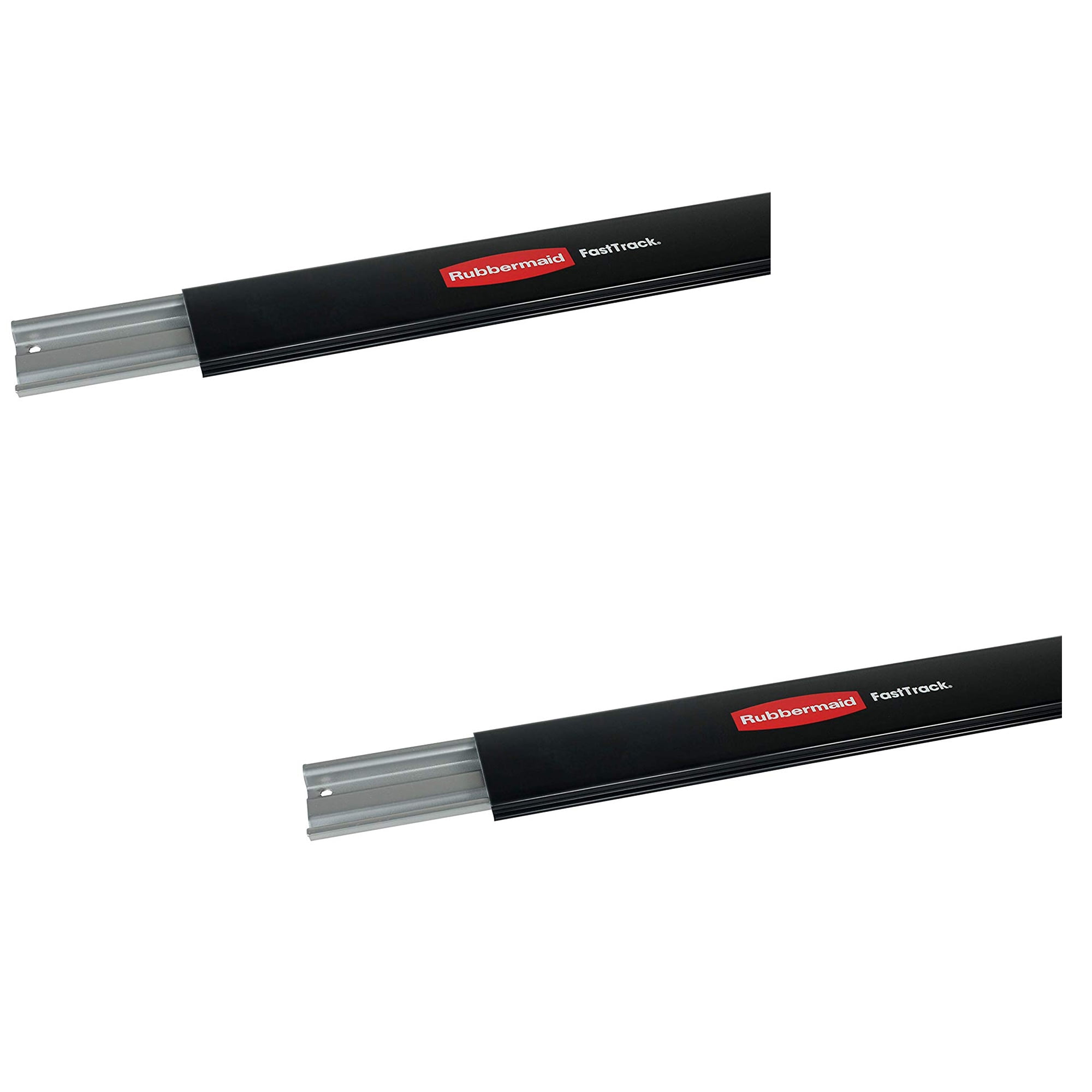 Rubbermaid Fast Track 48" Steel Horizontal Wall Mounted Storage Rail (2