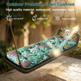 thumbnail image 5 of PUKNLY Porch Swing Cushion 60*20*4 in, 2-3 Seater Waterproof & Fade-Resistant Bench Seat Cushion Replacement with Strips, Outdoor Swing Pads for Camping, Beach, Garden, Patio, Balcony, Green Flower, 5 of 7