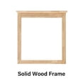 thumbnail image 3 of ANGELES HOME 33" x 32" Wall-Mounted Vanity Mirror, Solid Wooden Framed Makeup Mirror, Bathroom Wall Mirror for Bedroom Living Room Entryway, Classic Blue, 3 of 10