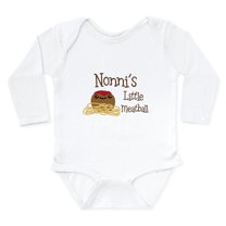 CafePress - Nonni's Little Meatball Body Suit - Long Sleeve Cotton Baby Bodysuit