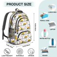 thumbnail image 5 of Excavator and Road White Pattern Cute School Backpack Bag with Padded Back and Adjustable Shoulder Straps 16.9 X 12.6 X 5.9 Inches, 5 of 5