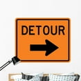 thumbnail image 1 of Detour to Right Arrow Wall Decal by Wallmonkeys Peel and Stick Graphic (48 in W x 39 in H) WM221356, 1 of 4