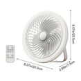 thumbnail image 3 of Remote Control Camping Fan with LED Light, 8 Inch Rechargeable Tent Fan with Aromatherapy, Portable Hanging Desk Fan for Indoor Outdoor (White), 3 of 6